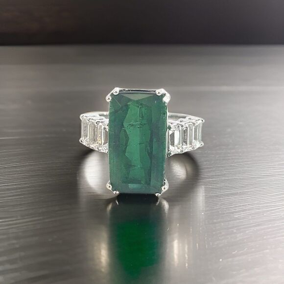 Natural Tourmaline Sapphire Ring 7 14k WG 12.17 TCW Certified $9,750 311033 - Picture 15 of 16